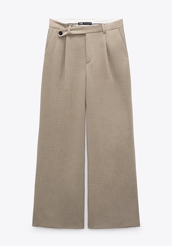 Full-Length Trousers With Asymmetric Waist