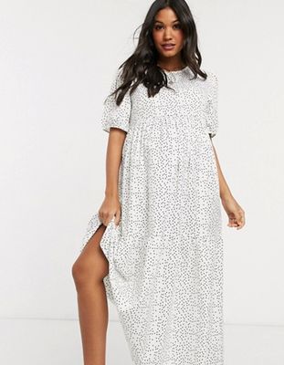 Maxi Smock Dress In Polka Dot from Missguided