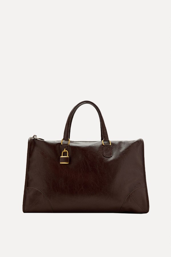x from Maxi Shiny Handbag With Straps, £79.99 | Mango