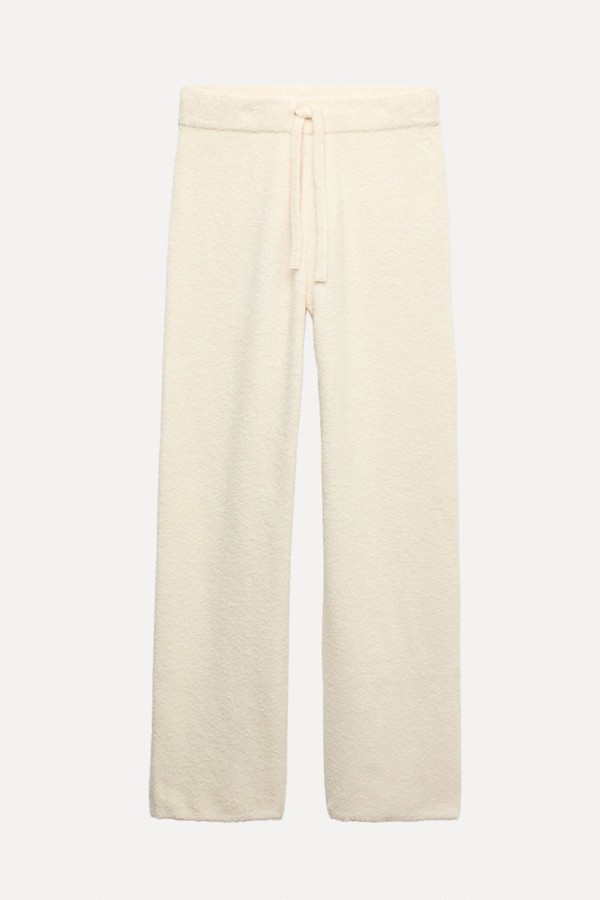 Super Soft Boucle High Waisted Wide Leg Joggers from Marks & Spencer