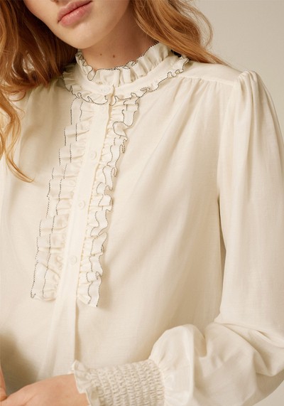 Silk Cotton Ruffle Blouse, £150 | ME+EM