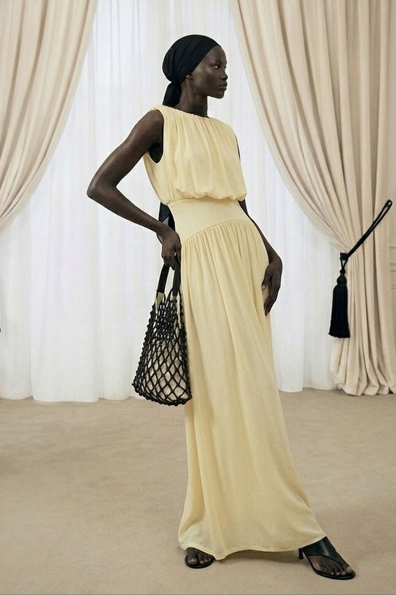 Contrast Waist Maxi Dress from Na-kd