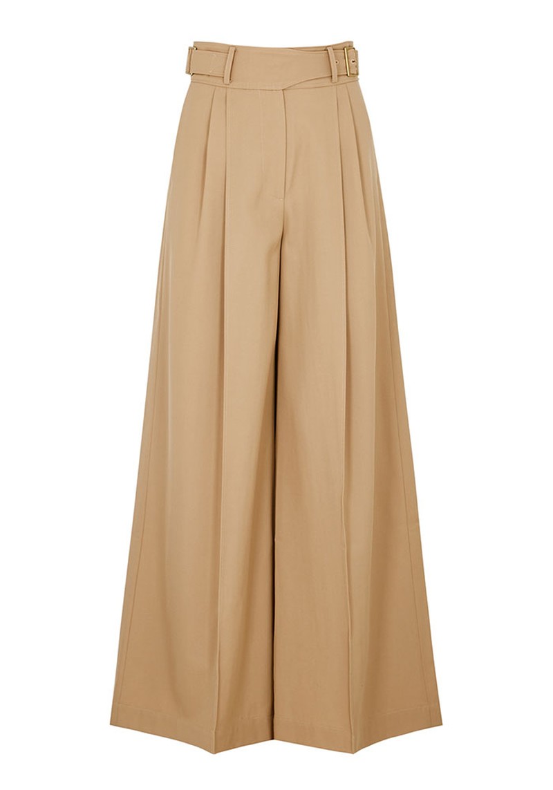 Carter Camel Wool Blend Trousers from Rejina Pyo