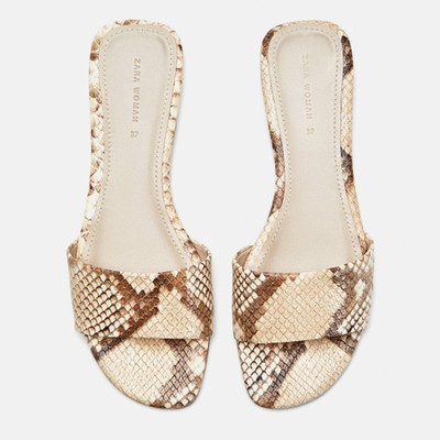 Snakeskin Leather Mules from Zara