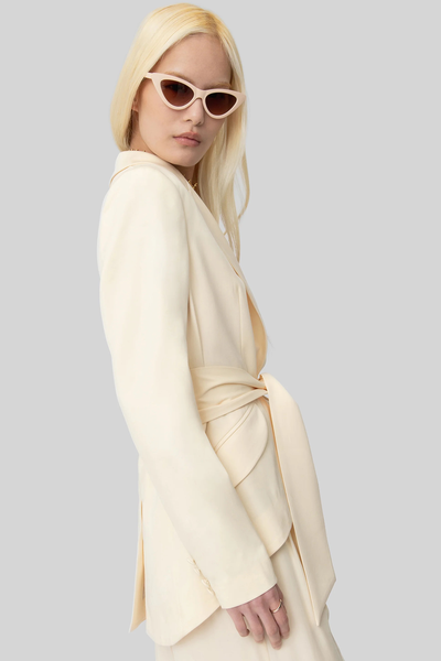 The Cream Tencel Girlfriend Blazer