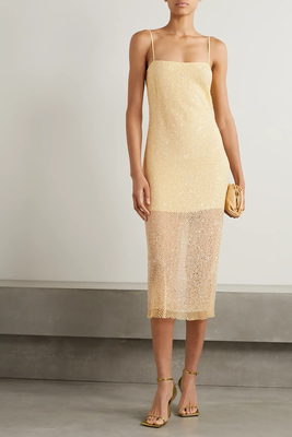 Sequined Open-Knit Midi Dress  from Jason Wu Collection  