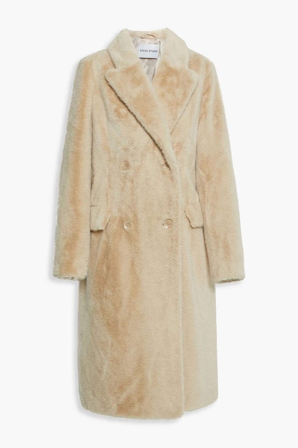 Minou Double-Breasted Faux Fur Coat from Stand Studio