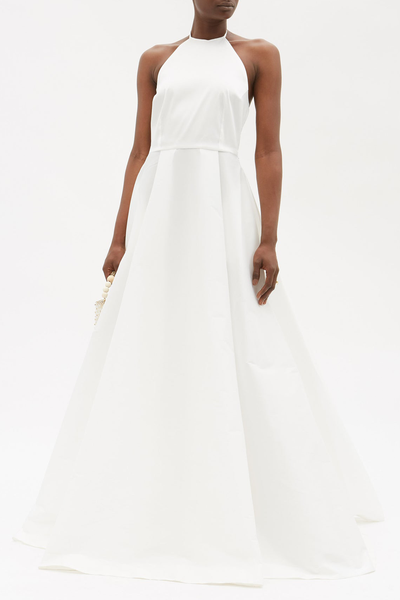 Delilah Halterneck Taffeta Gown from Bernadette