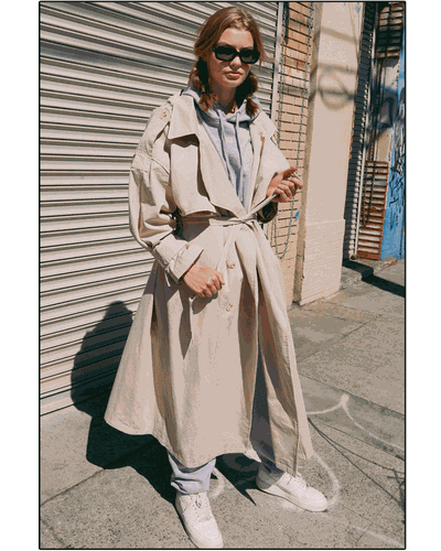 Hooded Oversized Belted Trench Coat, £87.20 (was £109)