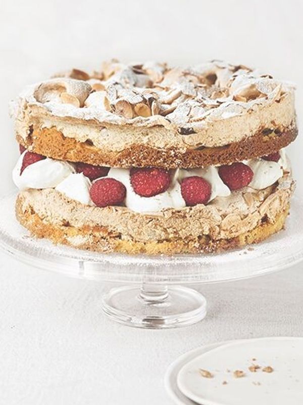 Raspberry Meringue Cake