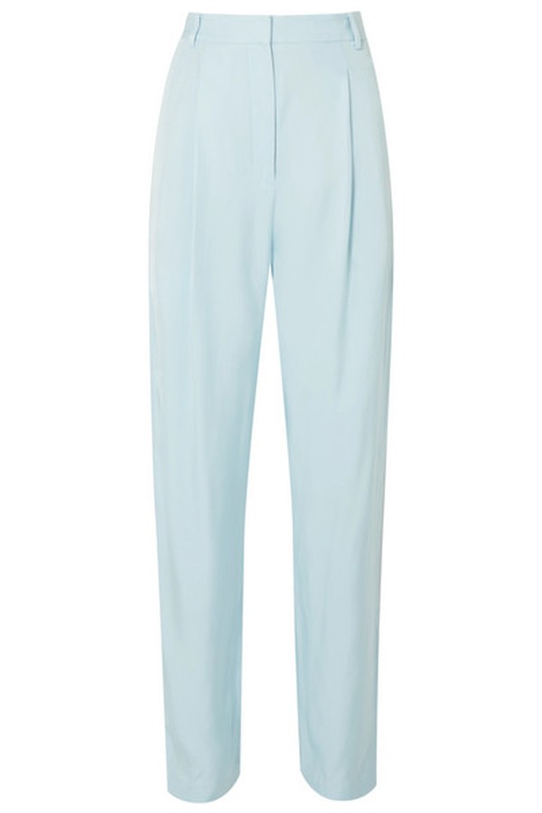 Satin-Twill Tapered Pants from Tibi