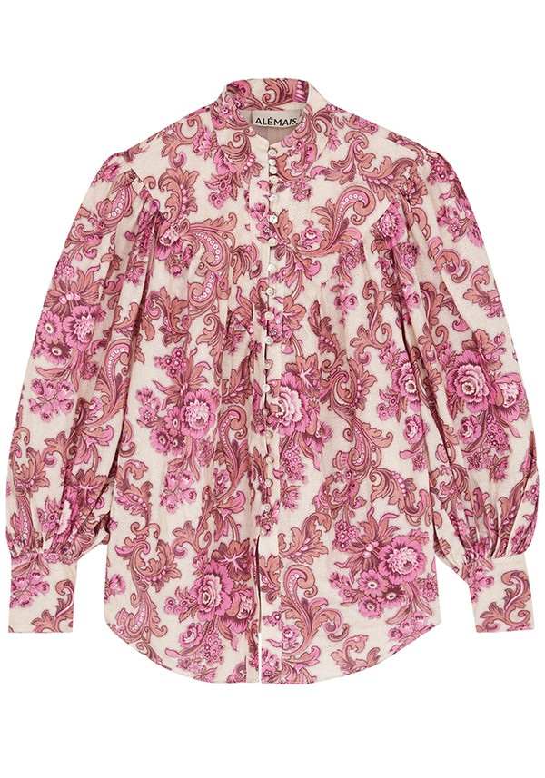 Isla Printed Linen Blouse from Alemais