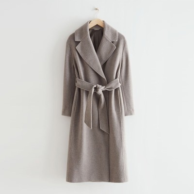 Belted Voluminous Wool Coat from & Other Stories