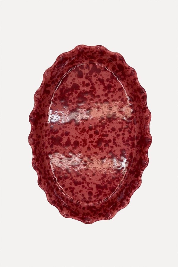 Frill Edge Splatterware Dish from Lamp LDN 