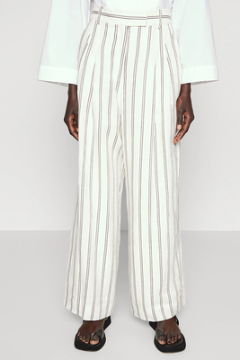 Striped Cymbaria Linen Trousers from By Malene Birger