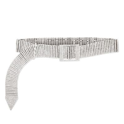 Blitz Swarovski Crystal-Embellished Silver-Tone Belt from Altuzarra