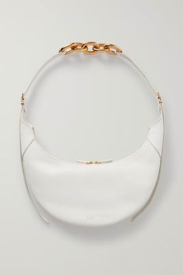 Alessia Medium Chain-Embellished Leather Shoulder Bag from Khaite