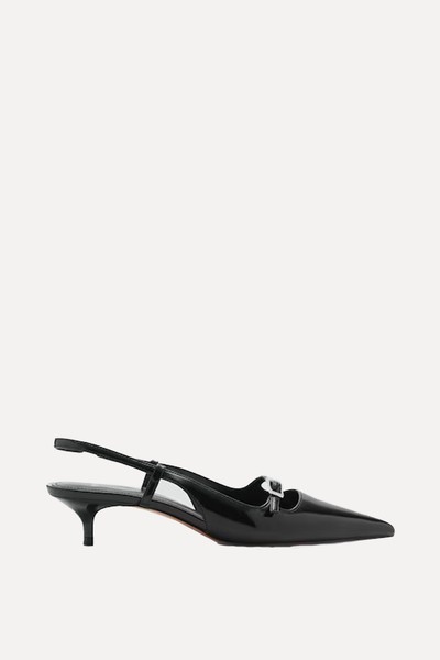 Slingback Heeled Shoes With Buckle from Mango