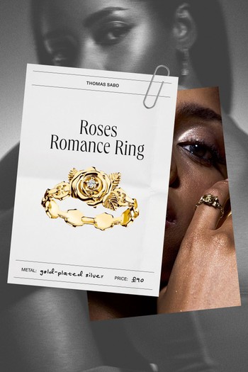 Gold-Plated Ring Roses Romance