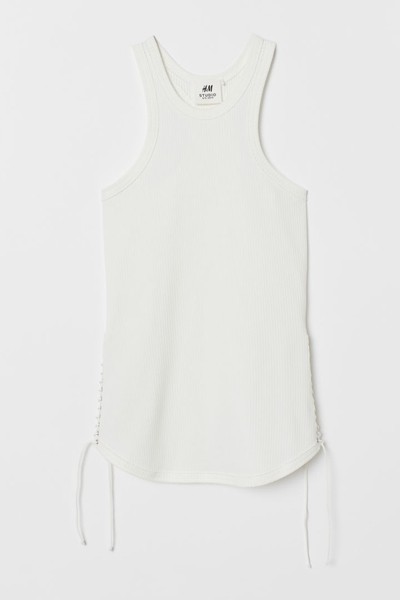 Ribbed Vest Top With Lacing from H&M