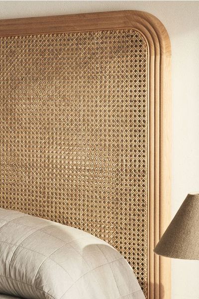 Ash & Rattan Headboard