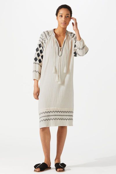 Tie Front Kaftan Dress