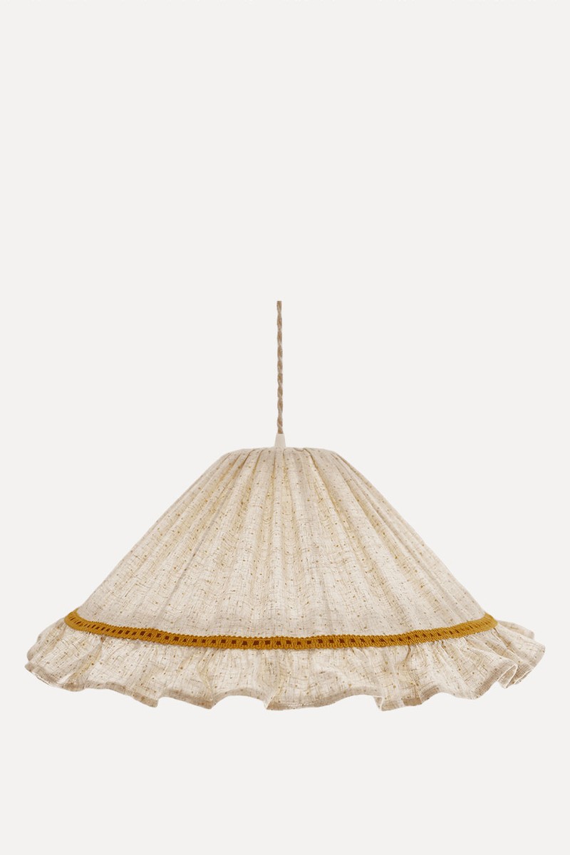 Conical Pendant Light With Ruffle from Maison Flâneur