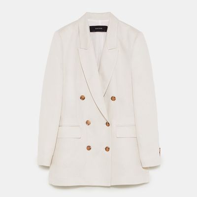 Glossy Linen Blazer from Zara