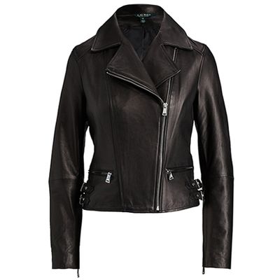 Lambskin Leather Moto Jacket