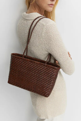 Braided Leather Bag from  Mango