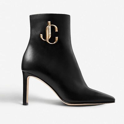 Minori 85 Leather Heeled Ankle Boots from Jimmy Choo