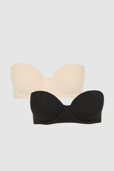 2 Pack Micro Strapless Bras from Debenhams