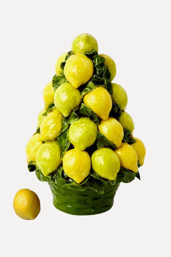 Mid-Century Ceramic Lemon Basket from Casa By JJ