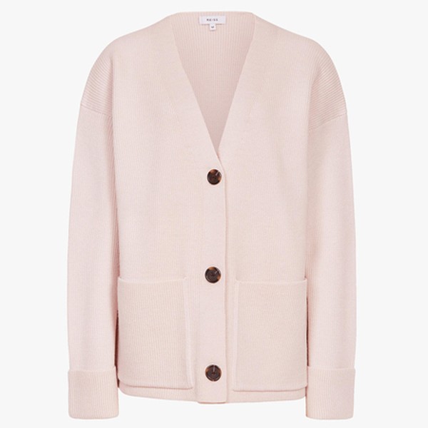 Jessie Ribbed Cardigan from Reiss
