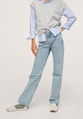 Straight-Fit Decorative Rips Jeans from Mango 