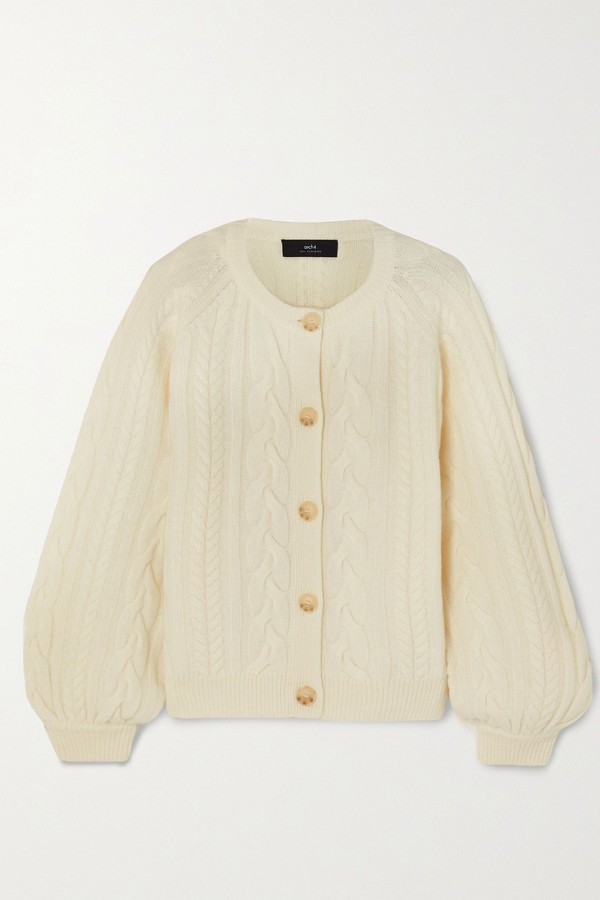 Millbrook Cable-Knit Cashmere Cardigan from Arch 4