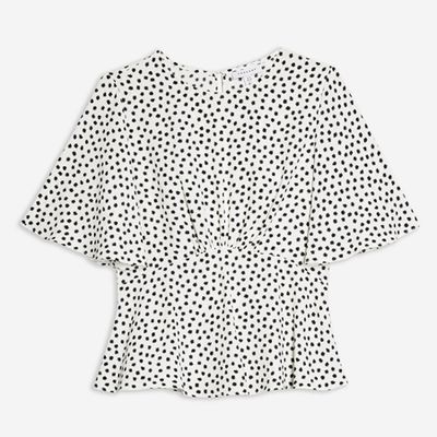 Star Print Angel Sleeve Blouse from Topshop