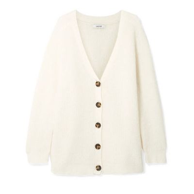Callahan Oversized Ribbed Knit Cardigan from Ganni