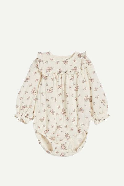 Floral Frill-Yoke Bodysuit  from Newbie