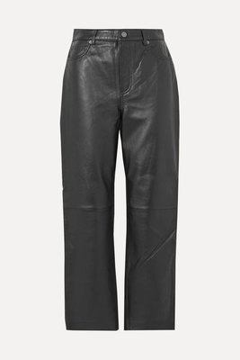 Veda Cynthia Leather Straight-Leg Pants from Reformation