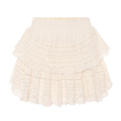 Ruffle Cotton-Lace Mini Skirt from LoveShackFancy