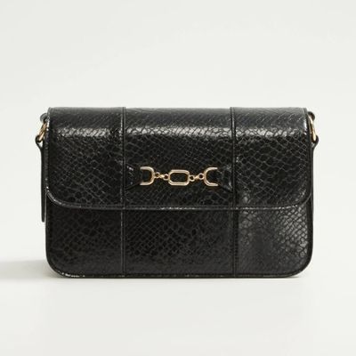 Stirrup Croc Effect Bag from Mango 