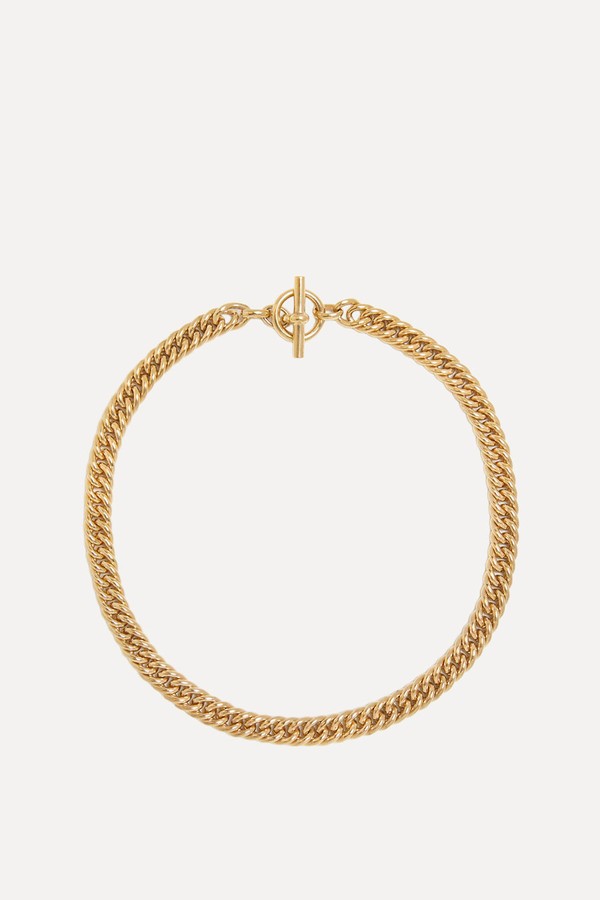 Gold Curb Link Choker from Tilly Sveaas 