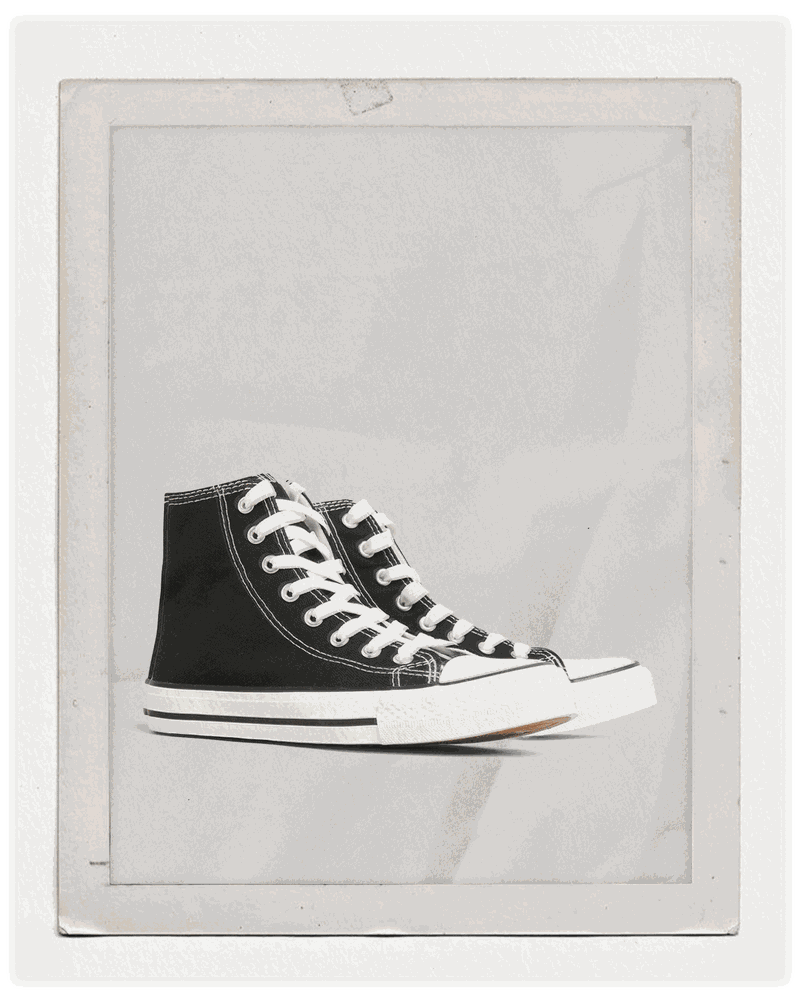 Canvas High Top Trainers, £19.95 | Yours