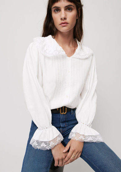 Voile and Lace Shirt