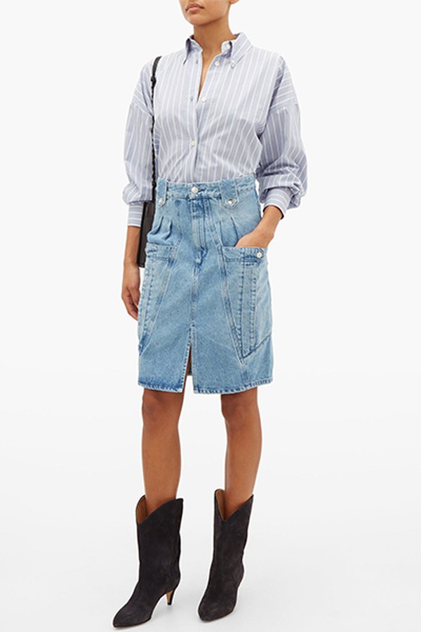 Macao Striped Slubbed Cotton-Poplin Shirt from Isabel Marant