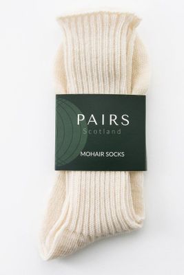 Cream White Mohair Socks from Pairs