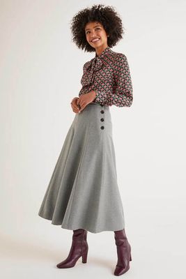 Esme British Tweed Midi Skirt