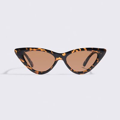 Pointy Cat Eye Sunglasses Brown from Na-Kd