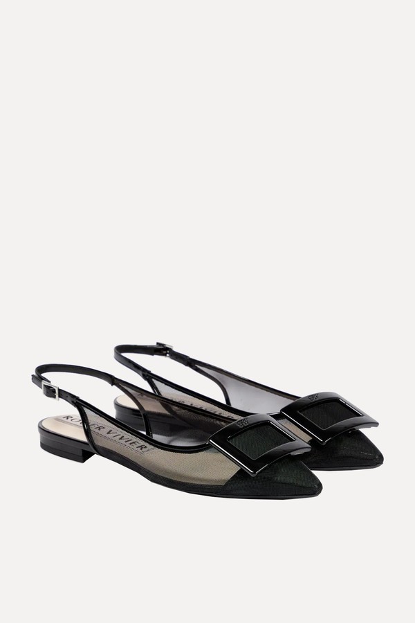 Gommettine Mesh Slingback Flats from Roger Vivier